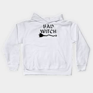 Bad Witch Halloween Cute Graphic Design Minimalistic Kids Hoodie